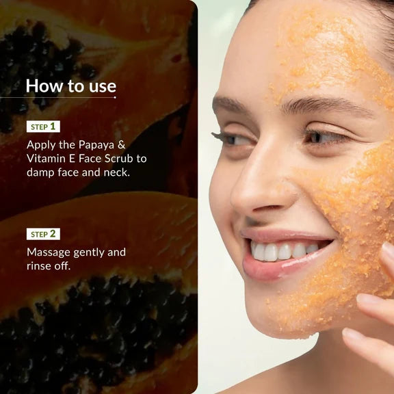 Lotus Botanicals Papaya & Vitamin E Face Scrub - 100 gm