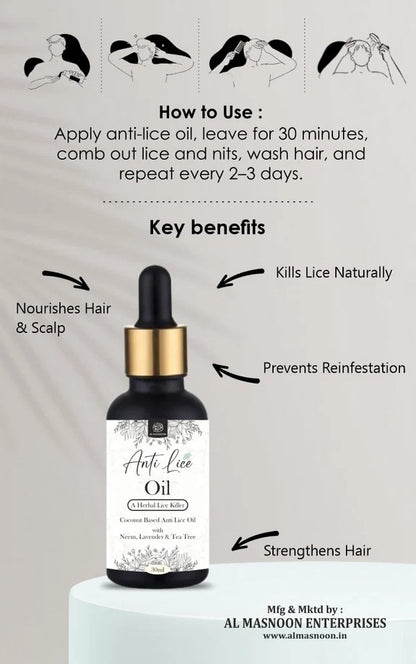 Al Masnoon Anti-Lice Hair Oil & Shampoo - combo