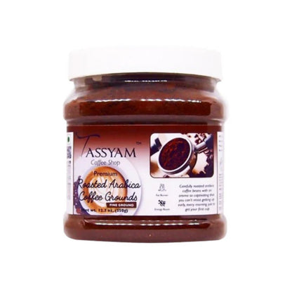Tassyam Organics Roasted Arabica Coffee Grounds Jar - 350 gm