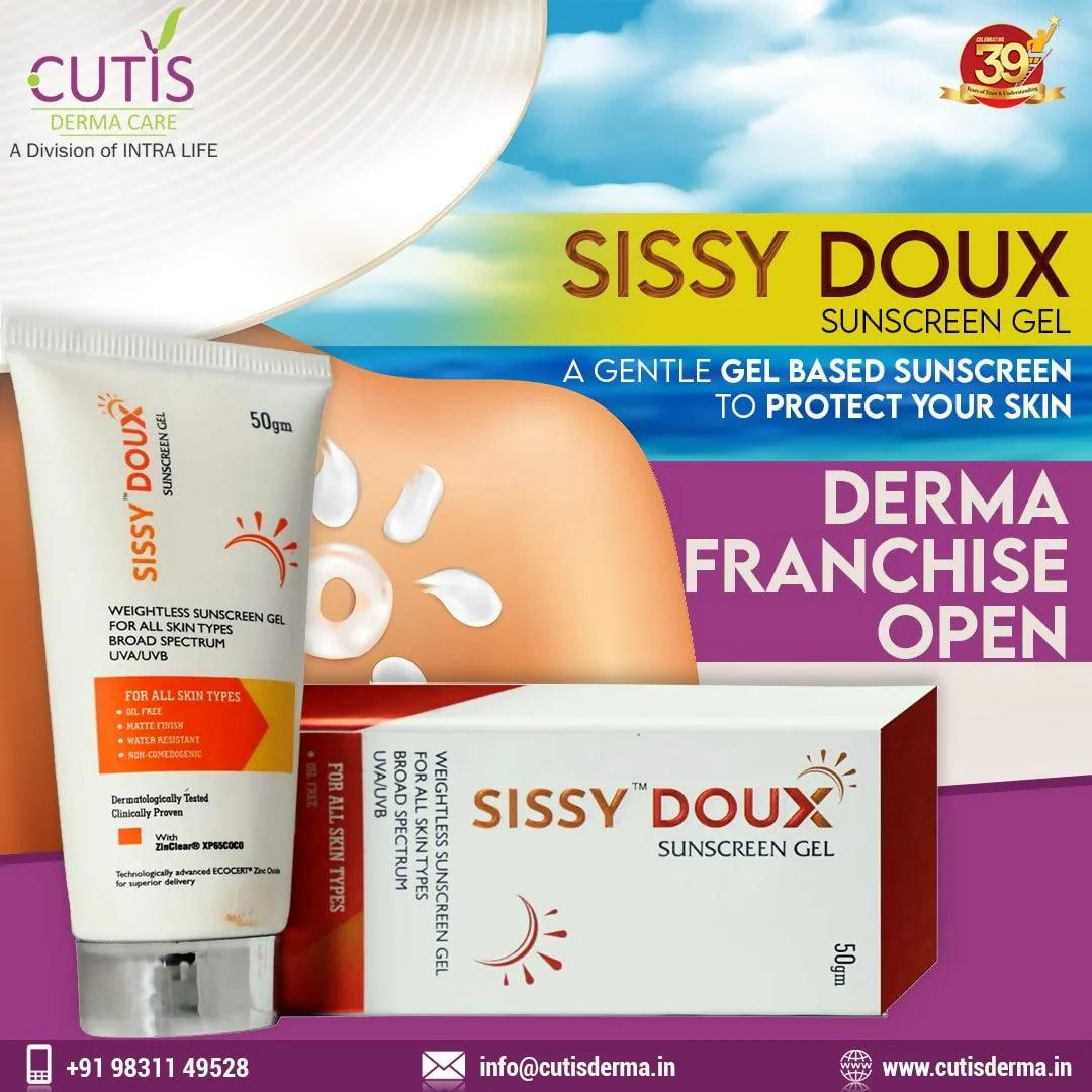 Rotex Cutis Sissy Doux Sunscreen Gel SPF 50 PA++++ - 50 gm