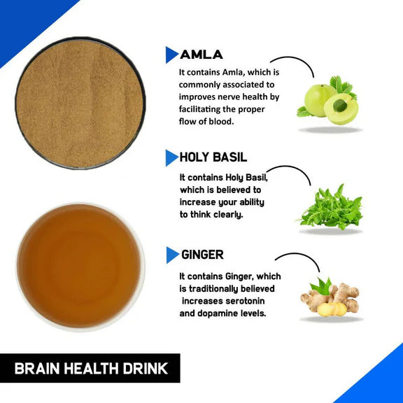 Just Vedic Brain Health Drink Mix - 200 gm