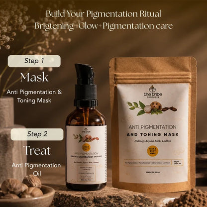 Anti-pigmentation & Toning Mask - Nutmeg & Arjuna Bark for Face and Body Pigmentation