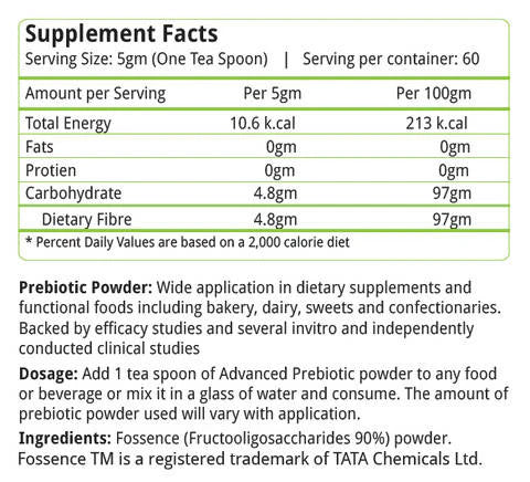 Nature's Velvet Advanced Prebiotics Powder - 300 gm
