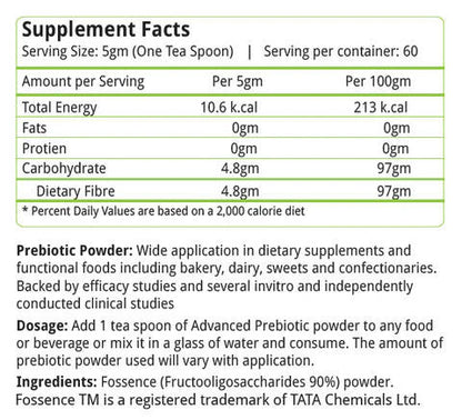 Nature's Velvet Advanced Prebiotics Powder - 300 gm