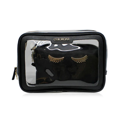 Colorbar Pouch Lips & Lashes Box Pouch (Set Of Two) - Black - Combo