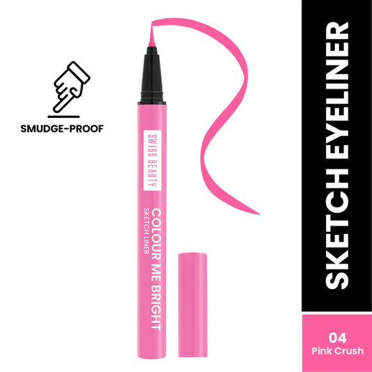 Swiss Beauty Colour Me Bright Sketch Eyeliner - 04 Pink Crush - 0.7 ml