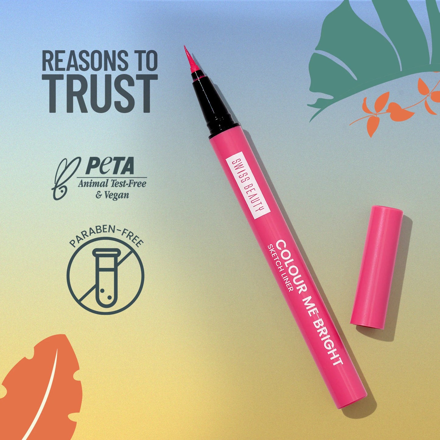 Swiss Beauty Colour Me Bright Sketch Eyeliner - 04 Pink Crush - 0.7 ml