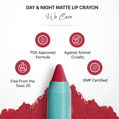 Parul Garg Beauty Day & Night Creamy Matte Lip Crayon - Show Stopper 12 - 3.2 gm
