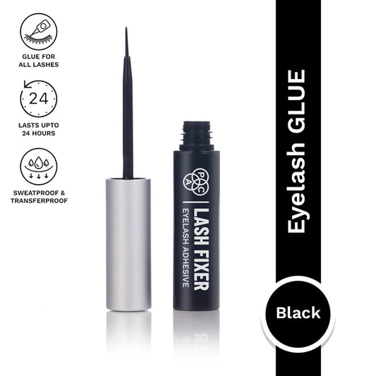 PAC Studio Lash Fixer Eyelash Adhesive Black - 24H Hold, Quick Drying, Waterproof, Ultra Thin Brush - 5 ml