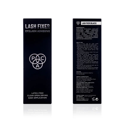 PAC Studio Lash Fixer Eyelash Adhesive Black - 24H Hold, Quick Drying, Waterproof, Ultra Thin Brush - 5 ml