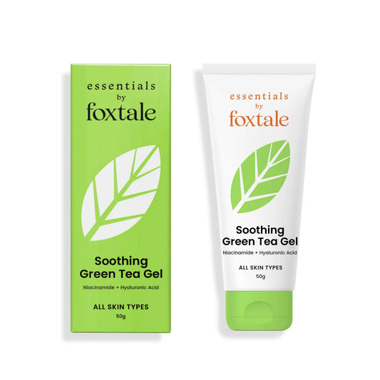 Foxtale Essentials Green Tea Oil-Free Gel Face Moisturizer - Hydrates, Brightens And Prevents Acne