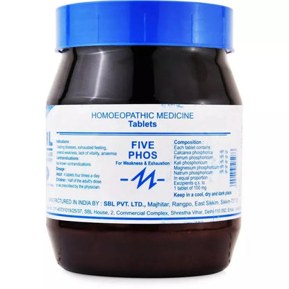 SBL Homeopathy Five Phos Tablets - 25 gm - 6X
