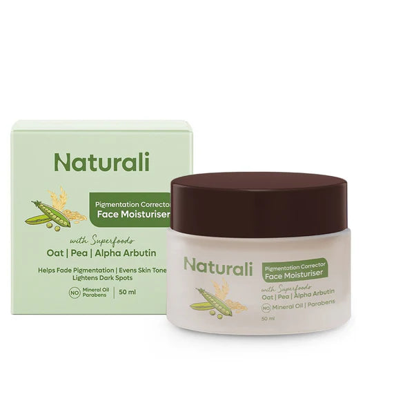 Naturali Pigmentation Corrector Moisturiser with Superfoods Oat, Pea & Alpha Arbutin - 50 ml