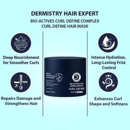 Dermistry Bio Actives Curl Define Complex Curl Defining Retention Enhancement Mask & Serum - combo