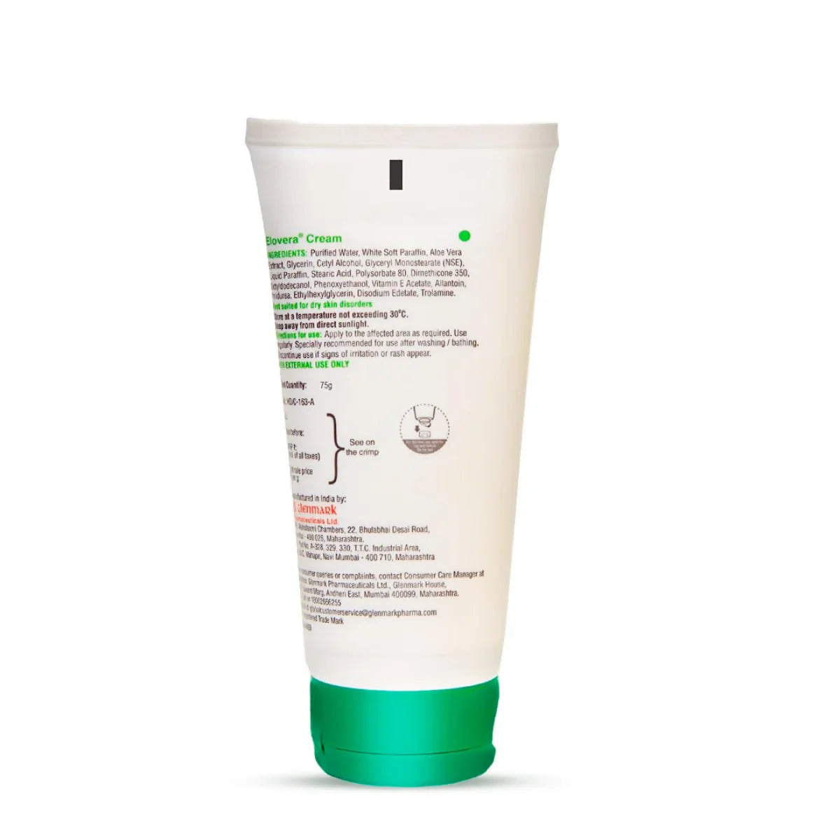 Glenmark Elovera Moisturising Cream For Dry Skin - 75 gm
