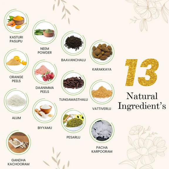 Anuhya Herbal Bath Natural Sunnipindi Powder