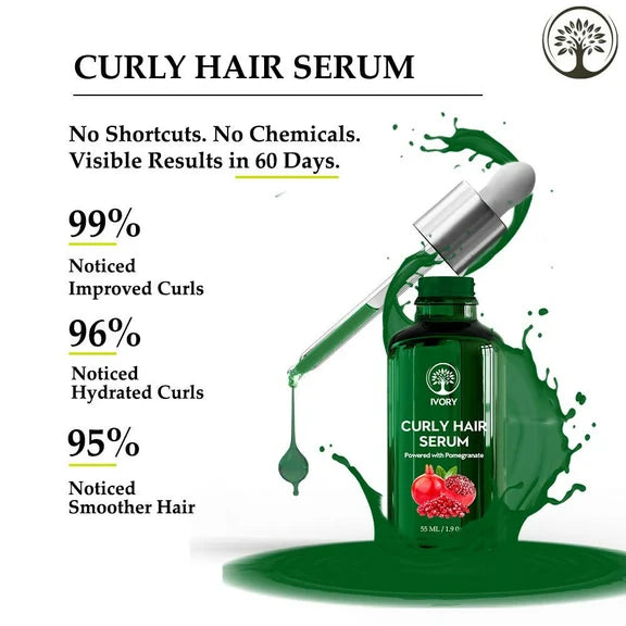Ivory Natural Curly Hair Serum For Smooth Even Curls And Silky - 55 ml