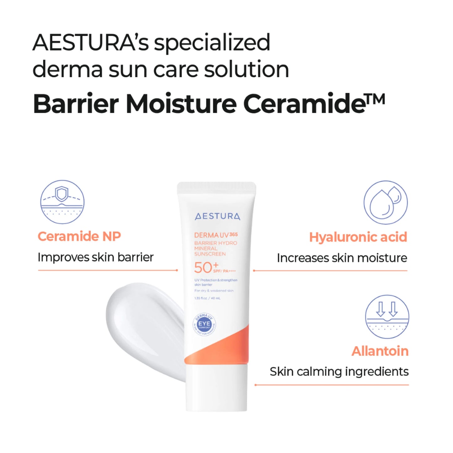 Aestura Derma UV365 Barrier Hydro Mineral Sunscreen 50+ SPF/PA++++ - 25 ml
