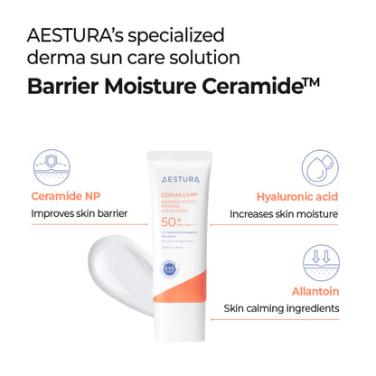 Aestura Derma UV365 Barrier Hydro Mineral Sunscreen 50+ SPF/PA++++ - 25 ml