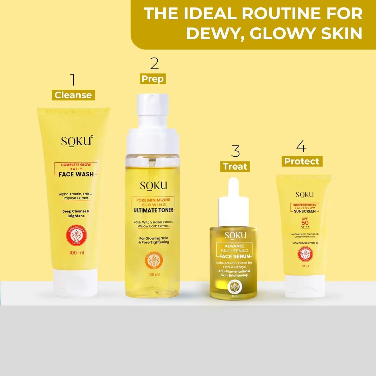 SOKU Sun Protection Daily Glow Sunscreen SPF 50 - 50 ml