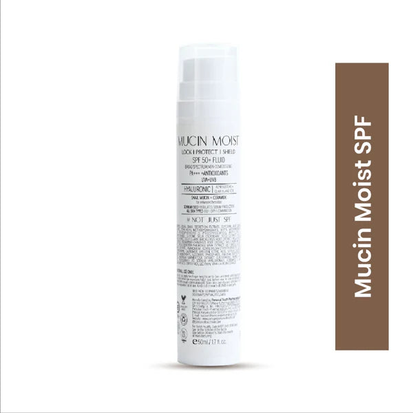 Personal Touch Skincare Mucin Moist Fluid Sunscreen SPF 50+ PA+++ UVA/UVB To Minimizes Pores - 50 ml