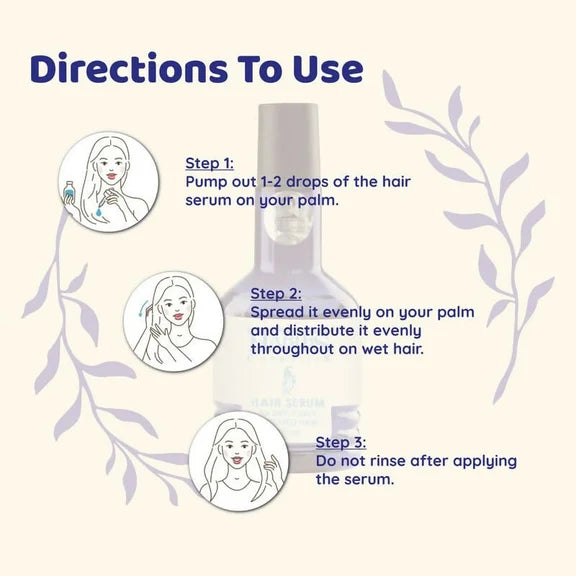 Habibs Hair Serum Dry Curly & Treated Hairs For Silky & Smooth Hair
