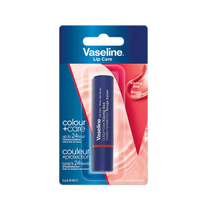 Vaseline Lip Care Colour + Care Tinted Lip Balm Stick - Kissing Red - 3 gm