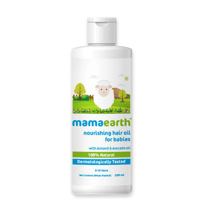 Mamaearth Daily Moisturizing Lotion & Nourishing Baby Hair Oil, With Almond & Avocado Oil -combo