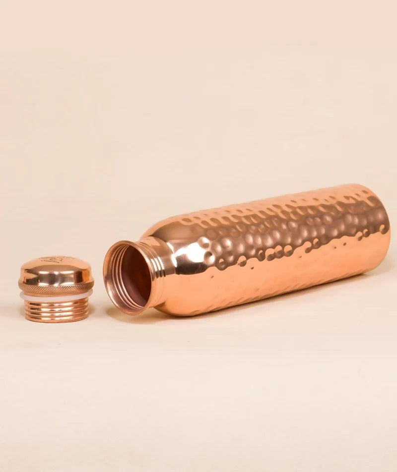 Isha Life Hammered Copper Water Bottle