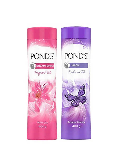 Ponds Dreamflower Fragrant Talcum Powder And Magic Freshness Talcum Powder Acacia Honey - Combo