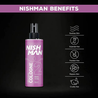 Nishman After Shave Cologne Storm - Liquid Based - 150 ml