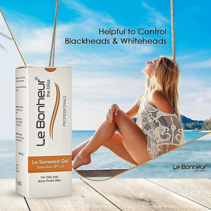 Le Bonheur Seaweed Gel Sunscreen SPF 25 For Skin Fairness - 50 ml