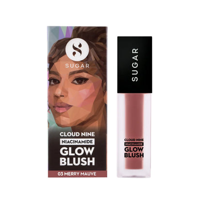 SUGAR Cloud Nine Niacinamide Glow Blush - 03 Merry Mauve - 7.6 ml