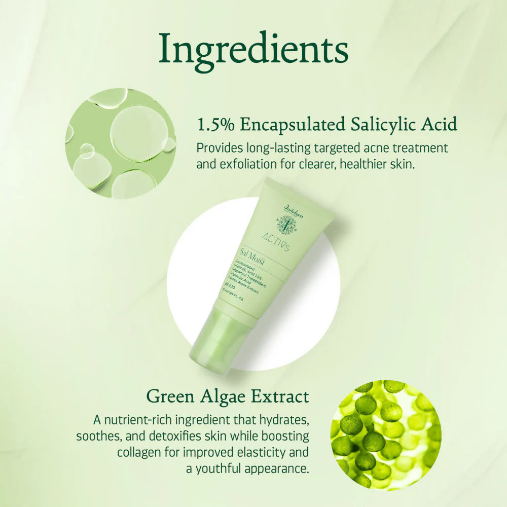 Indulgeo Essentials Sal Moist - Encapsulated Salicylic Acid Acne Healing Face Moisturiser 1.5% - 50 ml