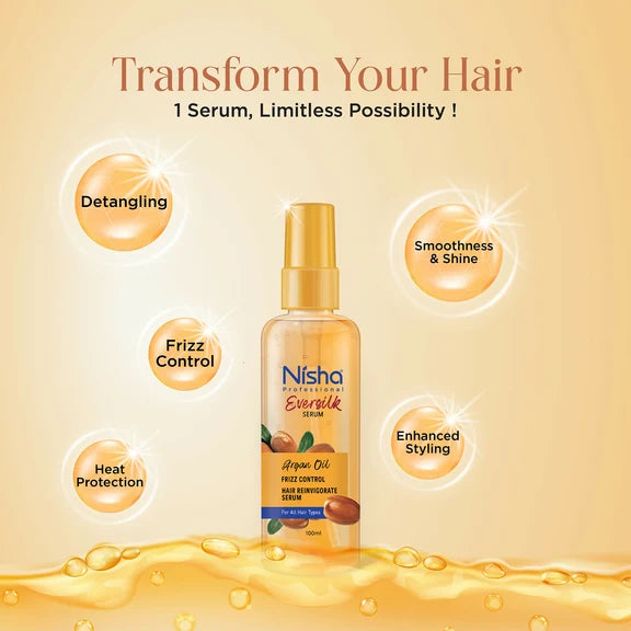 Nisha Hair Serum Eversilk Argan Oil Serum - 55 ml