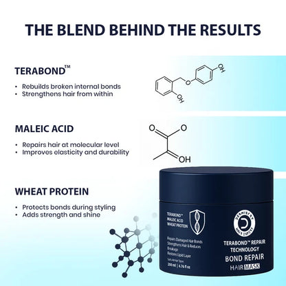 Dermistry Bond Repair Hair Mask & Serum with TeraBond Maleic Acid & Protein - combo