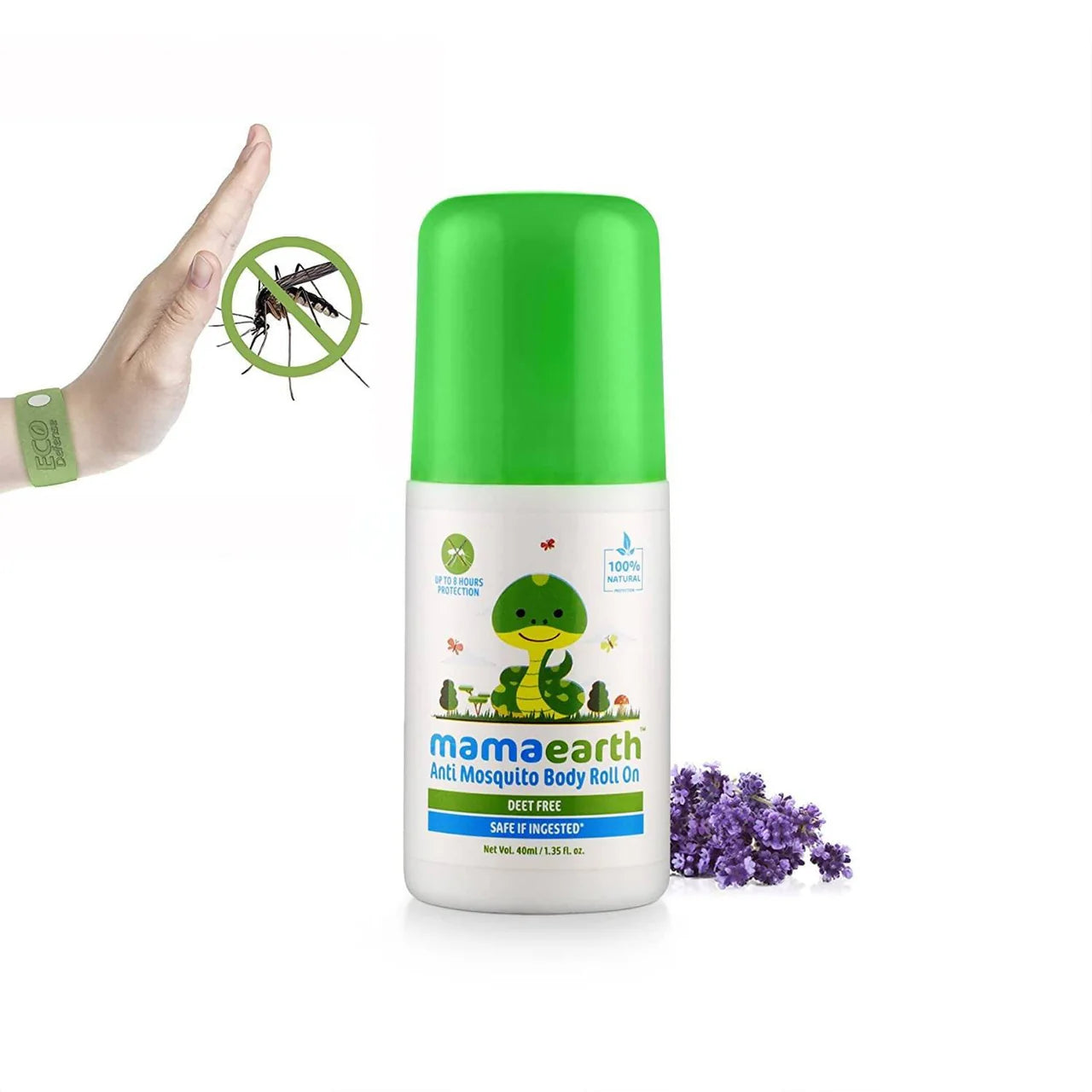 Mamaearth Natural Anti Mosquito Body Roll On For Kids with Citronella Eucalyptus & Lemongrass Oil