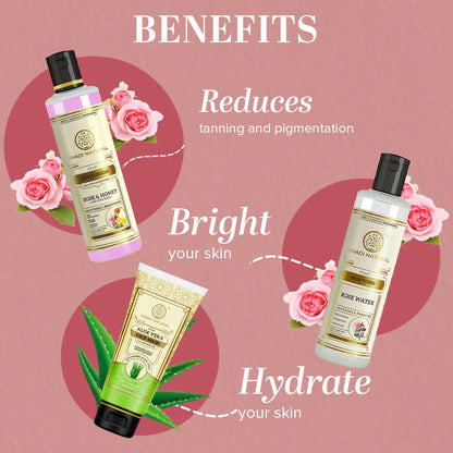 Khadi Natural Glowing Skin Combo - Wash, Tone & Moisturize - combo