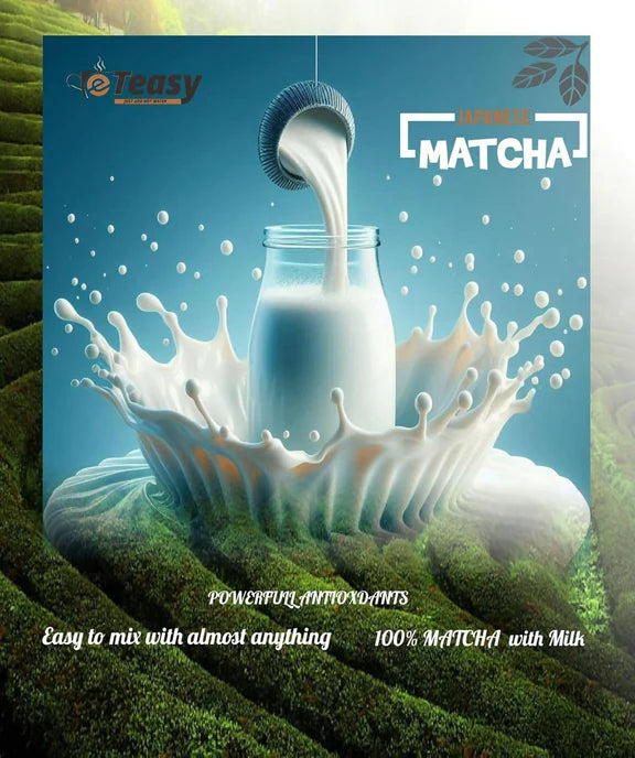 Eteasy Japanese Matcha Sonti Mix Milk Drink Kashmiri Kesar Saffron Mix Powder - 400 gm
