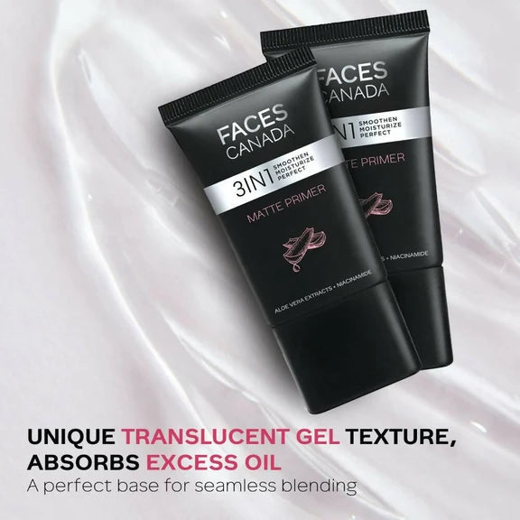Faces Canada 3in1 Matte Primer - Oil-Free & Matte Finish - 30 gm
