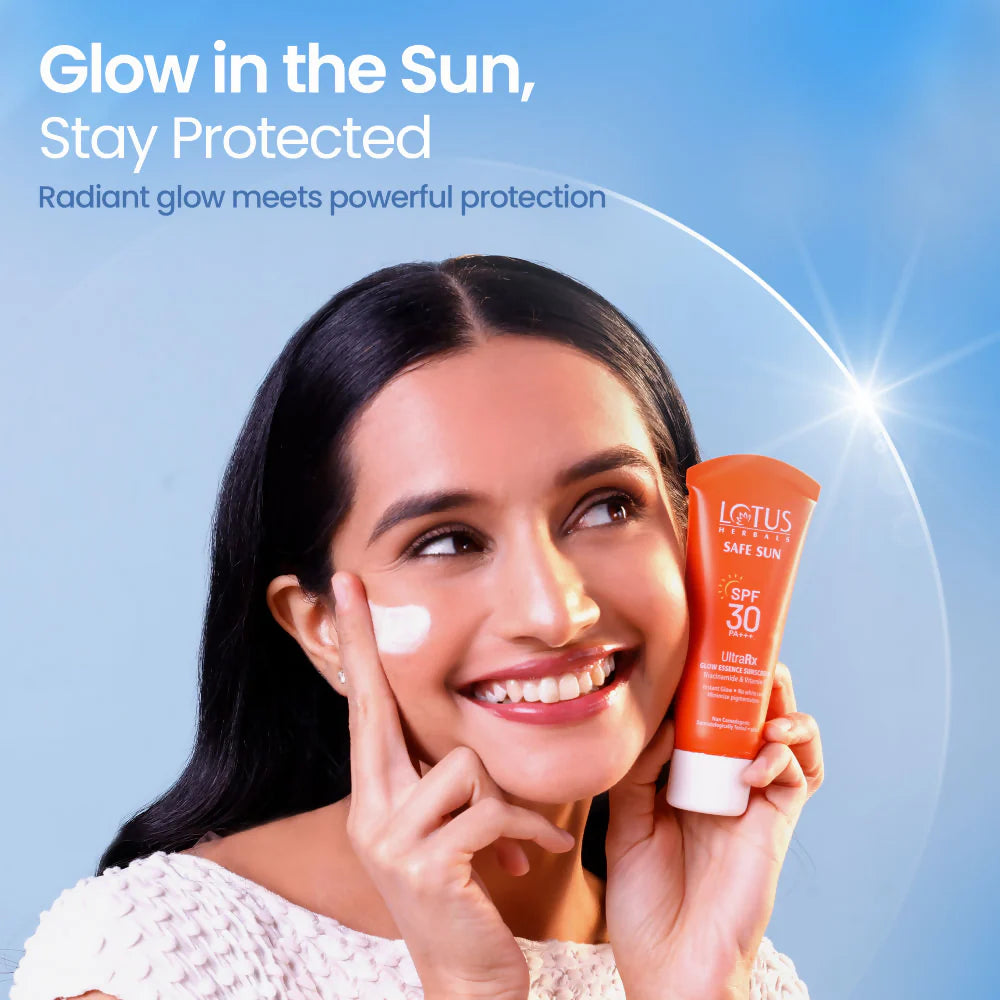 Lotus Herbals Safesun Ultrarx Glow Essence Sunscreen SPF 30 PA++++ - 50 gm