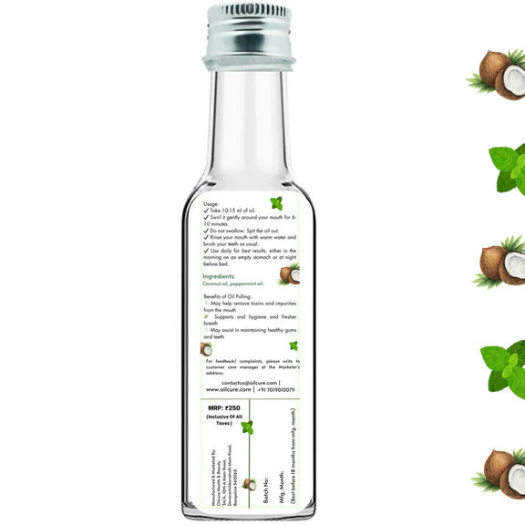 Oilcure Coconut Peppermint Oil Pulling - 100 ml
