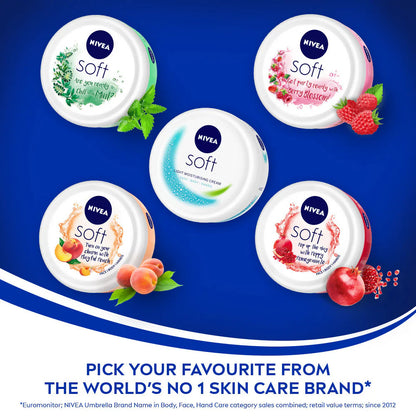 Nivea Soft Light Moisturizer Cream Peppy Pomegranate For Hands And Body - 50 ml