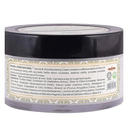 Khadi Natural Sandal & Olive Nourishing Cream - 50 gm