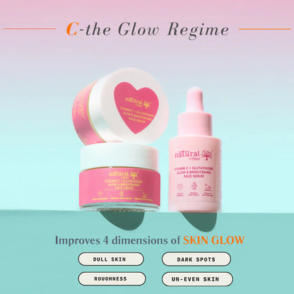 Natural Vibes Vitamin C + Glutathione Glow & Brightening Face Day & Night Cream - 50 gm