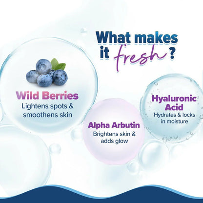 Aqualogica Illuminate+ Hydra Gel Moisturizer with Wild Berries & Alpha Arbutin, Non-Sticky & Quick Absorbing for Luminous Skin - 100 gm