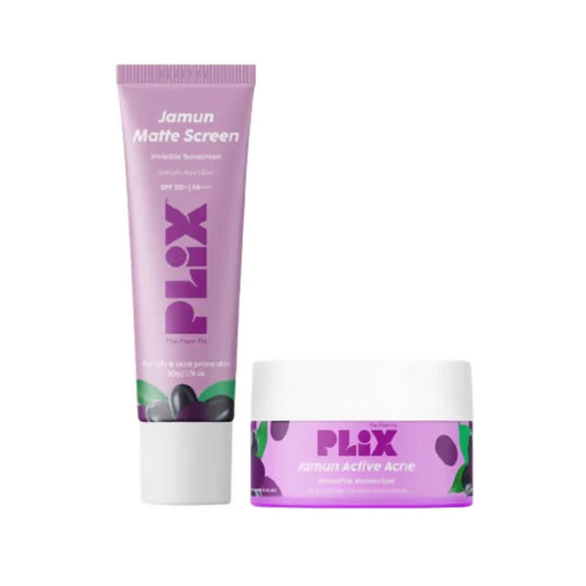 PLIX The Plant Fix 2% Acne Buster Moisturizer & Salicylic Acid Sunscreen SPF50+ PA+++, Reduce Acne, Pimple Marks - combo
