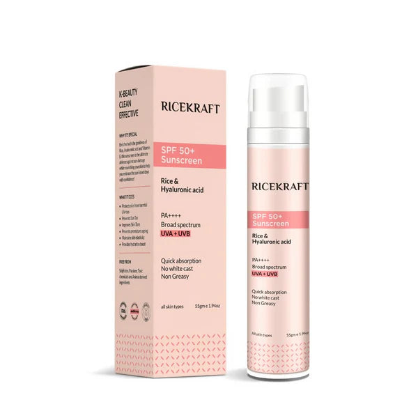 Ricekraft SPF 50+ Korean Sunscreen - 55 gm