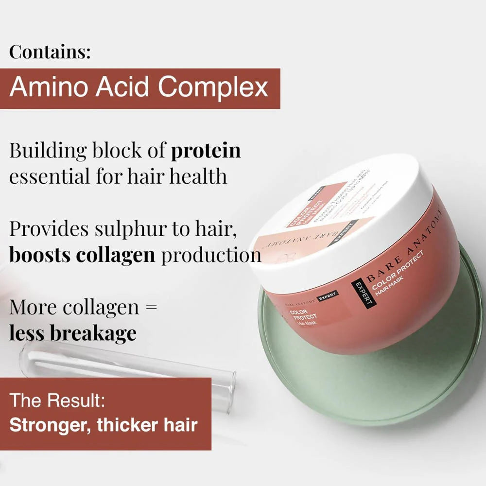 Bare Anatomy Expert Color Protect Hair Mask for Dry and Frizzy Colored Hair, Retains Color Upto 8 Weeks