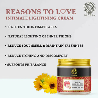 Buddha Natural Intimate Lightening Cream - for Lighten The Skin In Intimate Areas - 75 gm